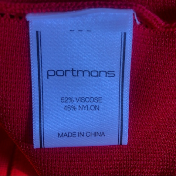 🌿 PORTMANS 🌿 sleeveless red fit and flare dress with pleated skirt size XS - Picture 6 of 7